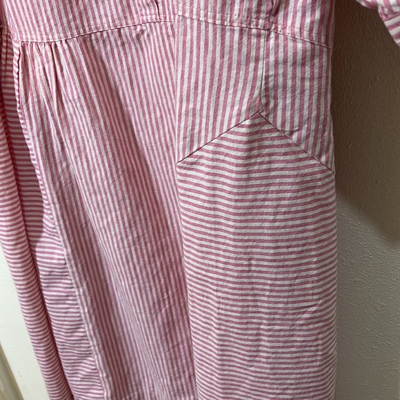 Chez California by Tandy vintage pink and white striped maxi dress. Size 26 W. - Picture 6 of 11